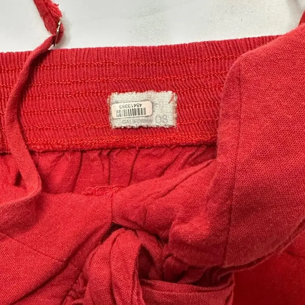 Vintage California Baby Doll Red Cami With Front Tie Up Size XS